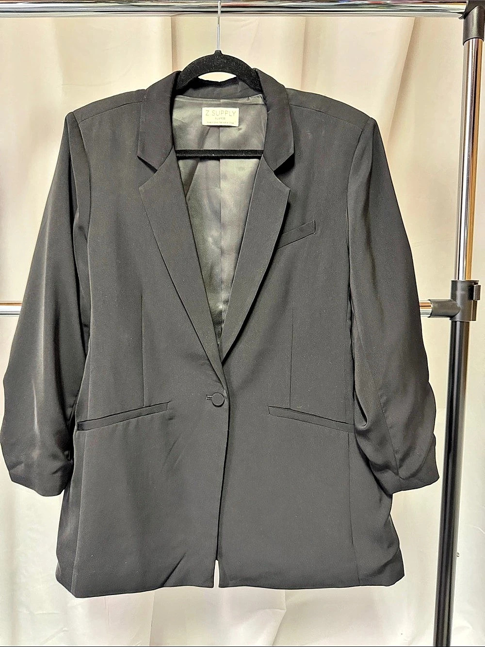 Z Supply women’s Blazer in Black Size XL Like New